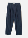 Dark Navy Cord Pleated Track Pant