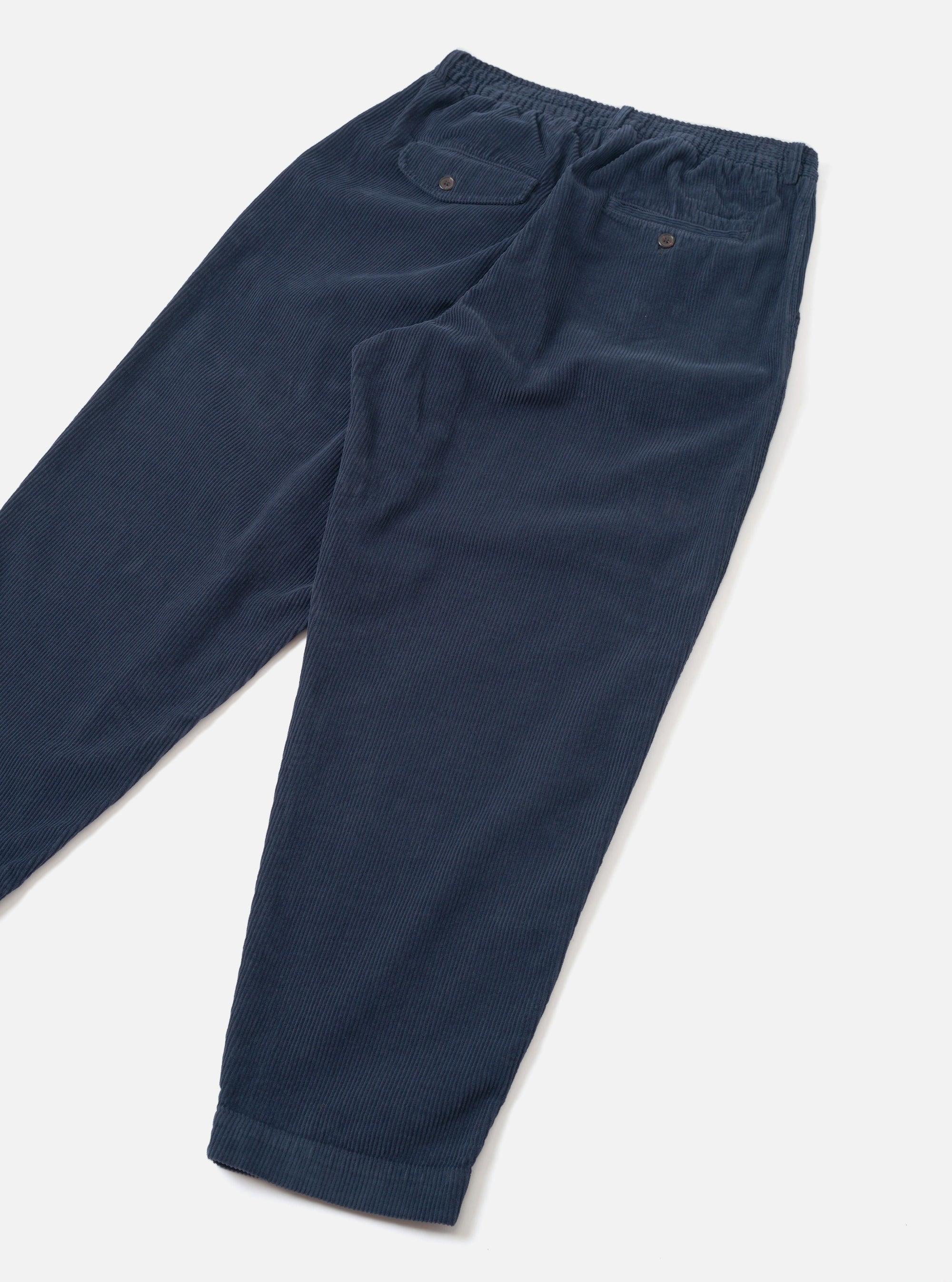 Dark Navy Cord Pleated Track Pant