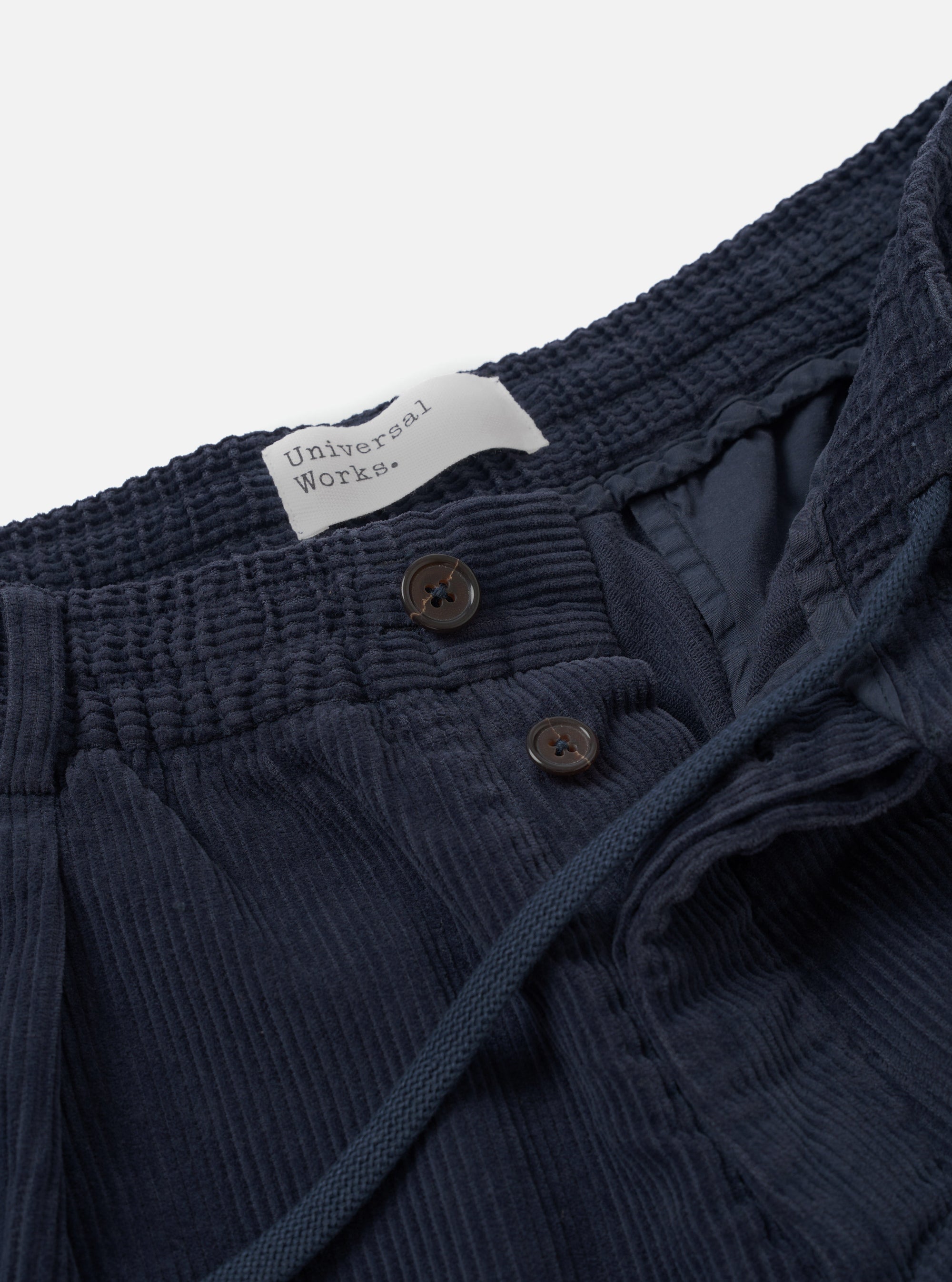 Dark Navy Cord Pleated Track Pant