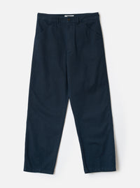 Navy Slub Sateen Utility Pant