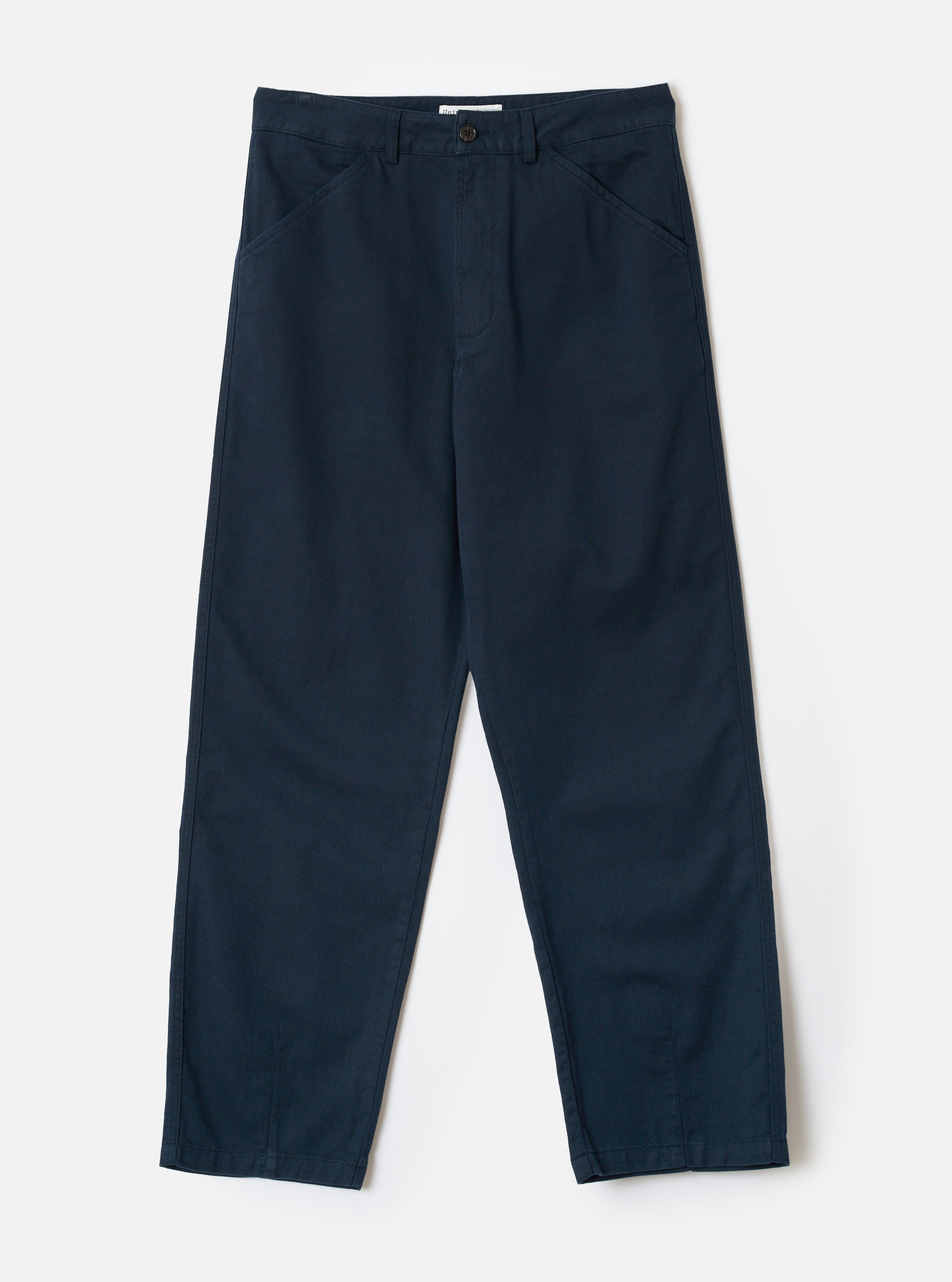 Navy Slub Sateen Utility Pant