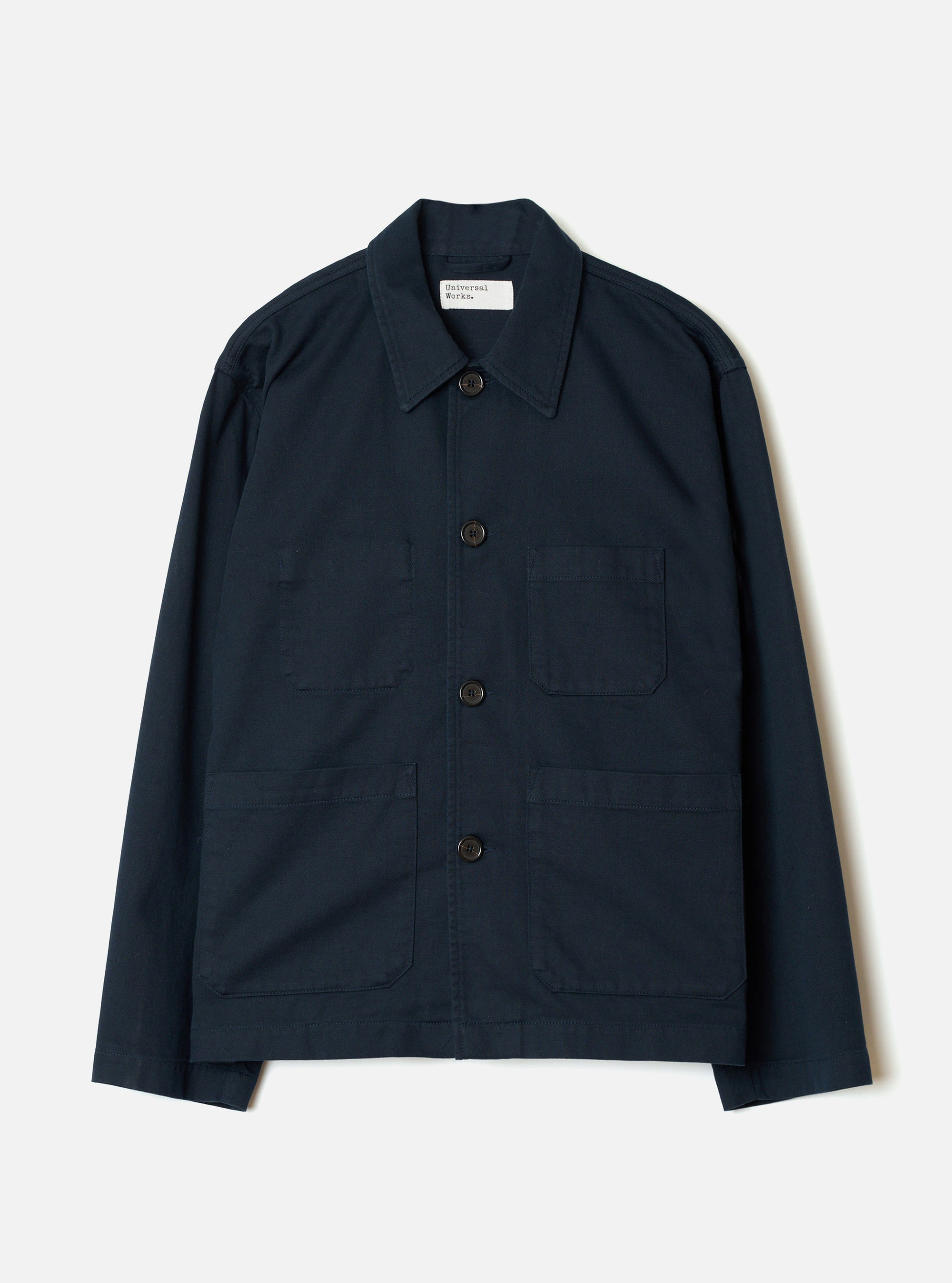 Navy Slub Sateen Ives Jacket