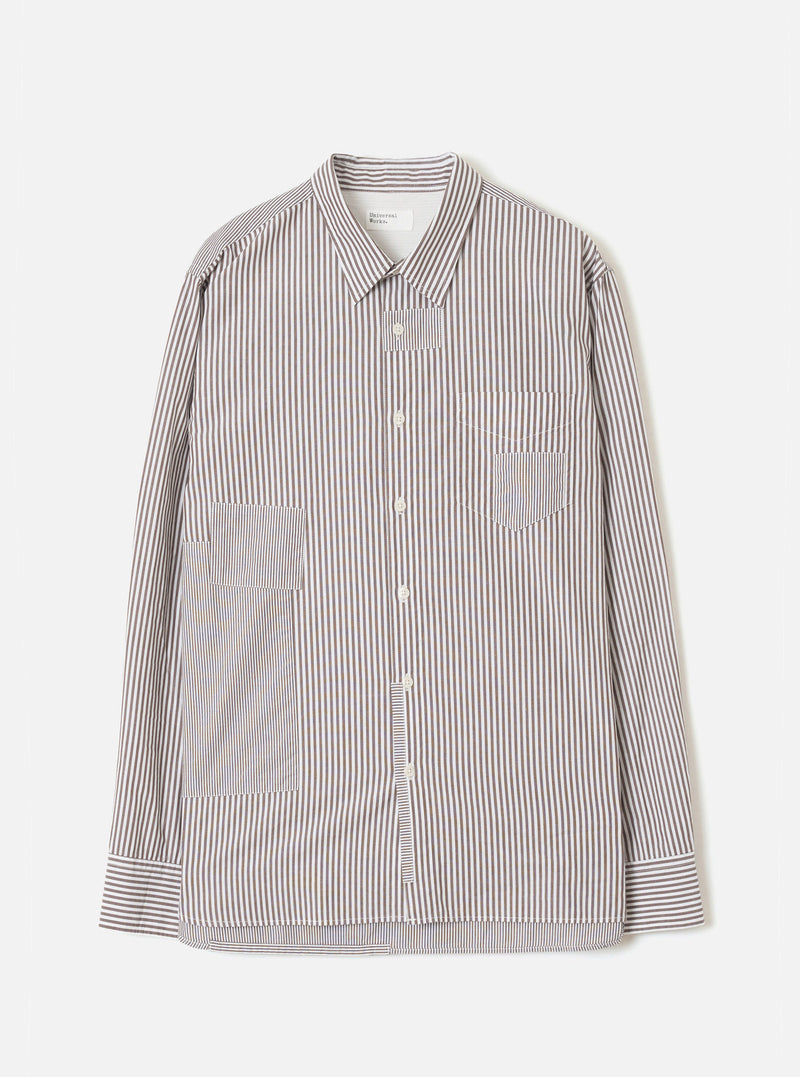 Brown Queens Cotton Patched Shirt