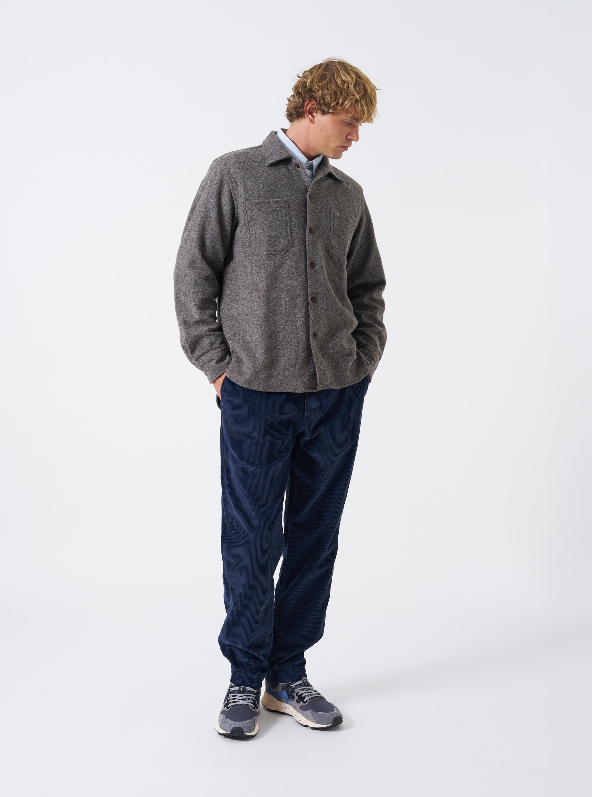 Mid Brown Dam Marl Work Shirt