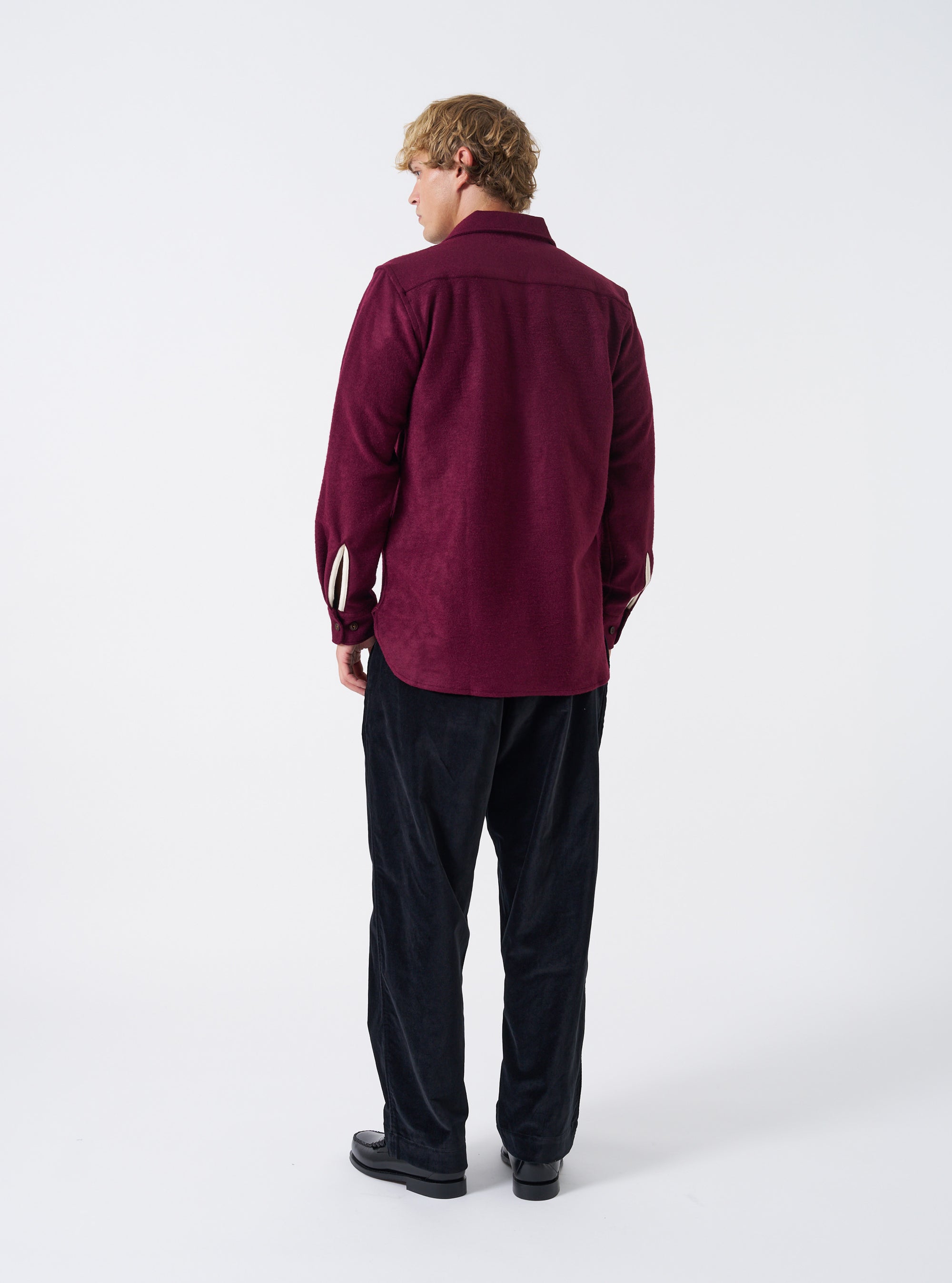 Dark Red Dam Marl Work Shirt