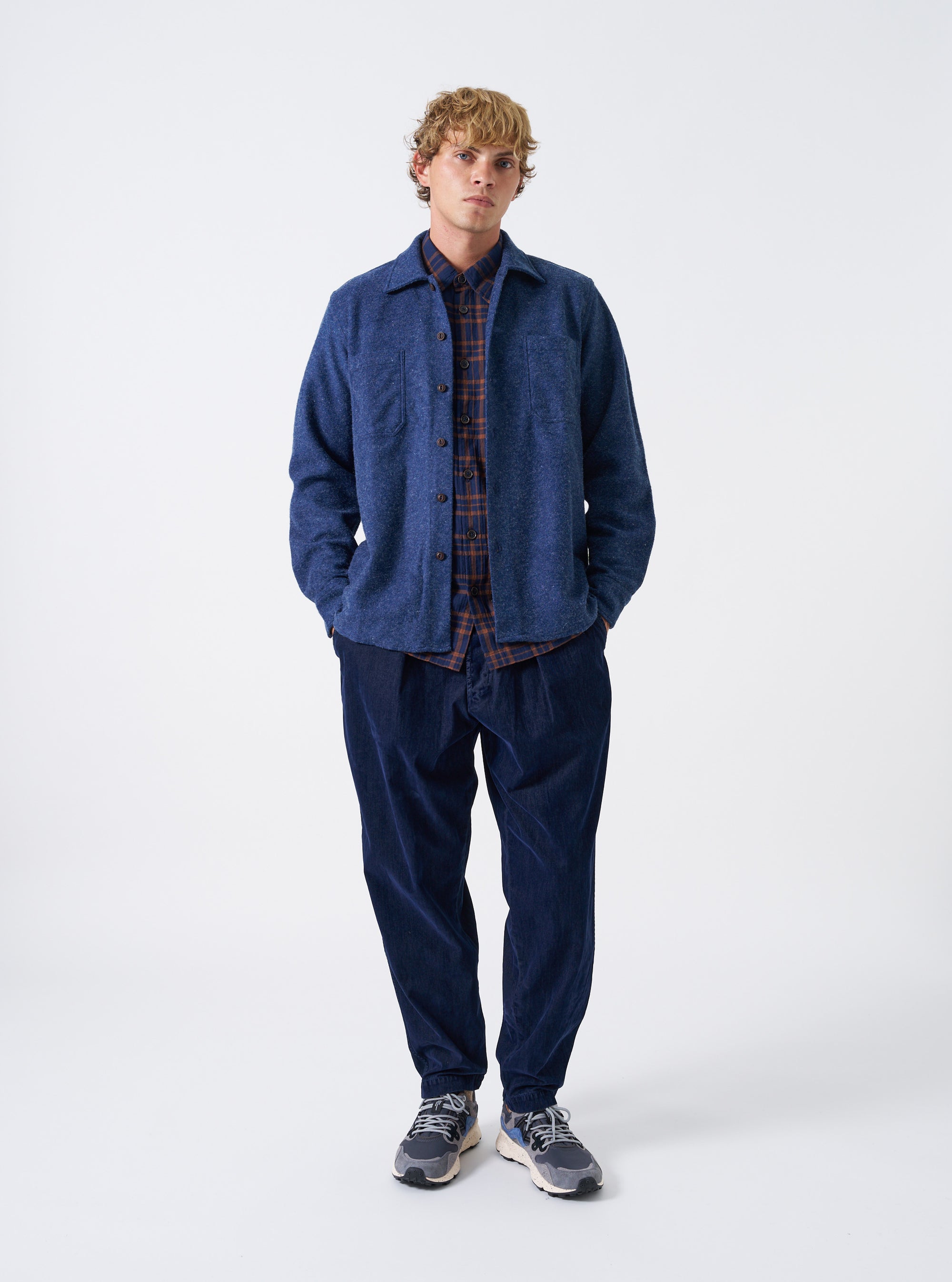 Navy Dam Marl Work Shirt