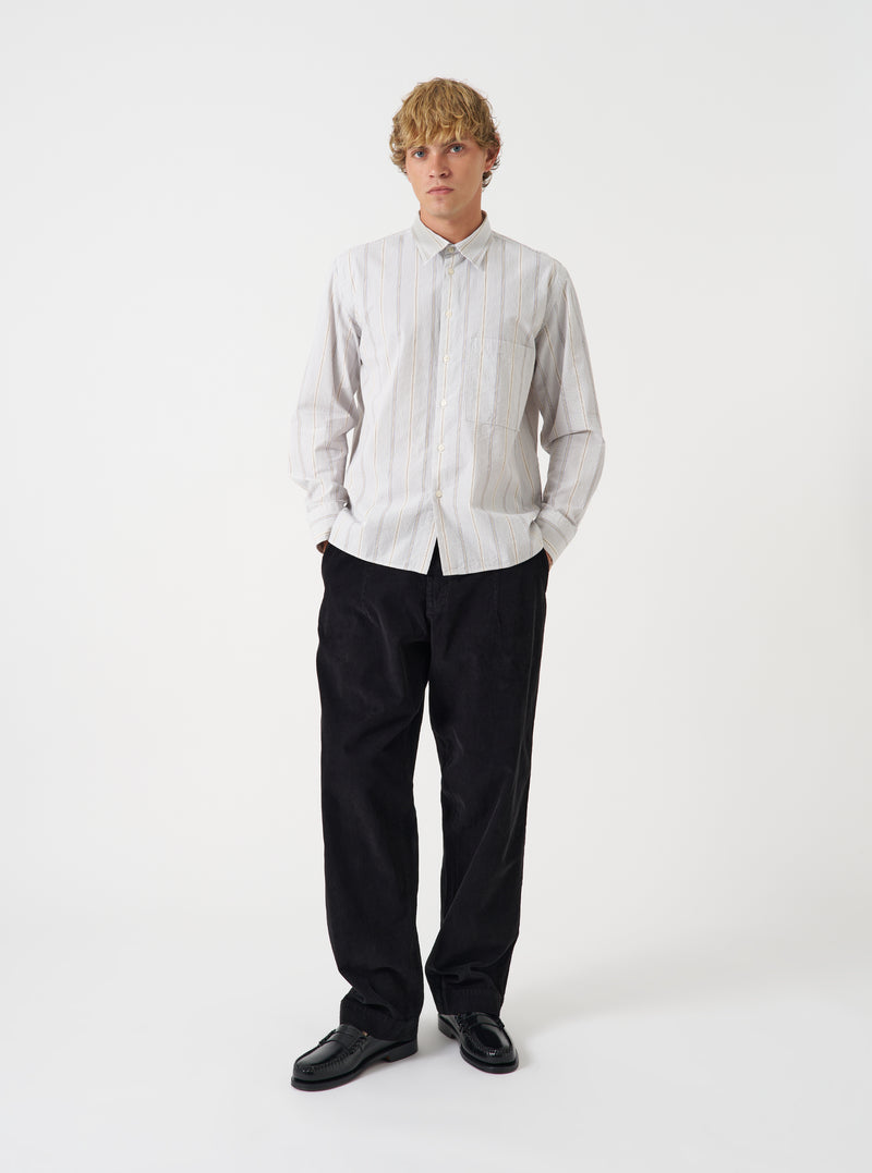 Dove Monk Organic Stripe Square Pocket Shirt