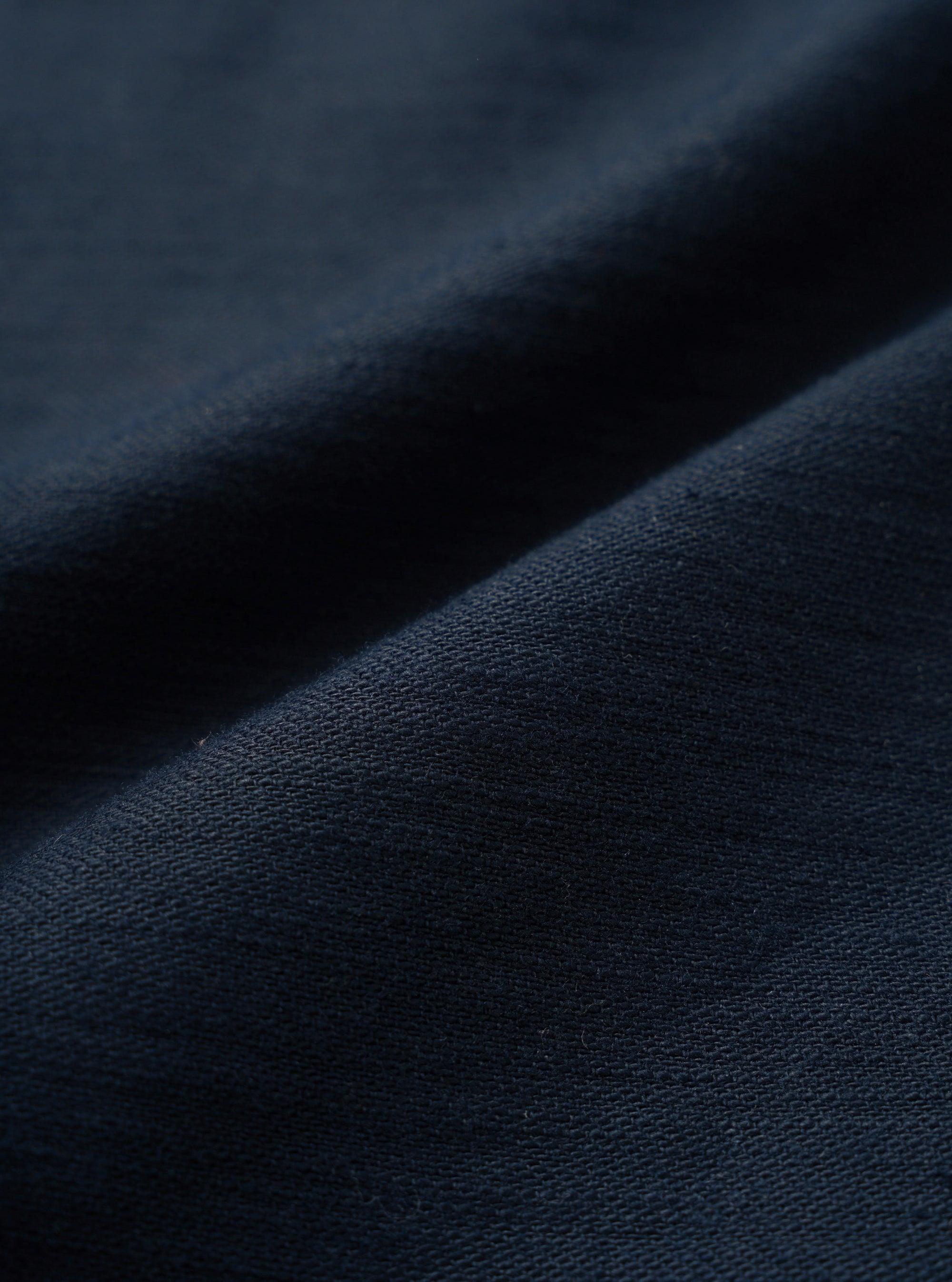 Navy Slub Sateen Fatigue Shirt