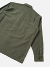 Olive Slub Sateen Fatigue Shirt