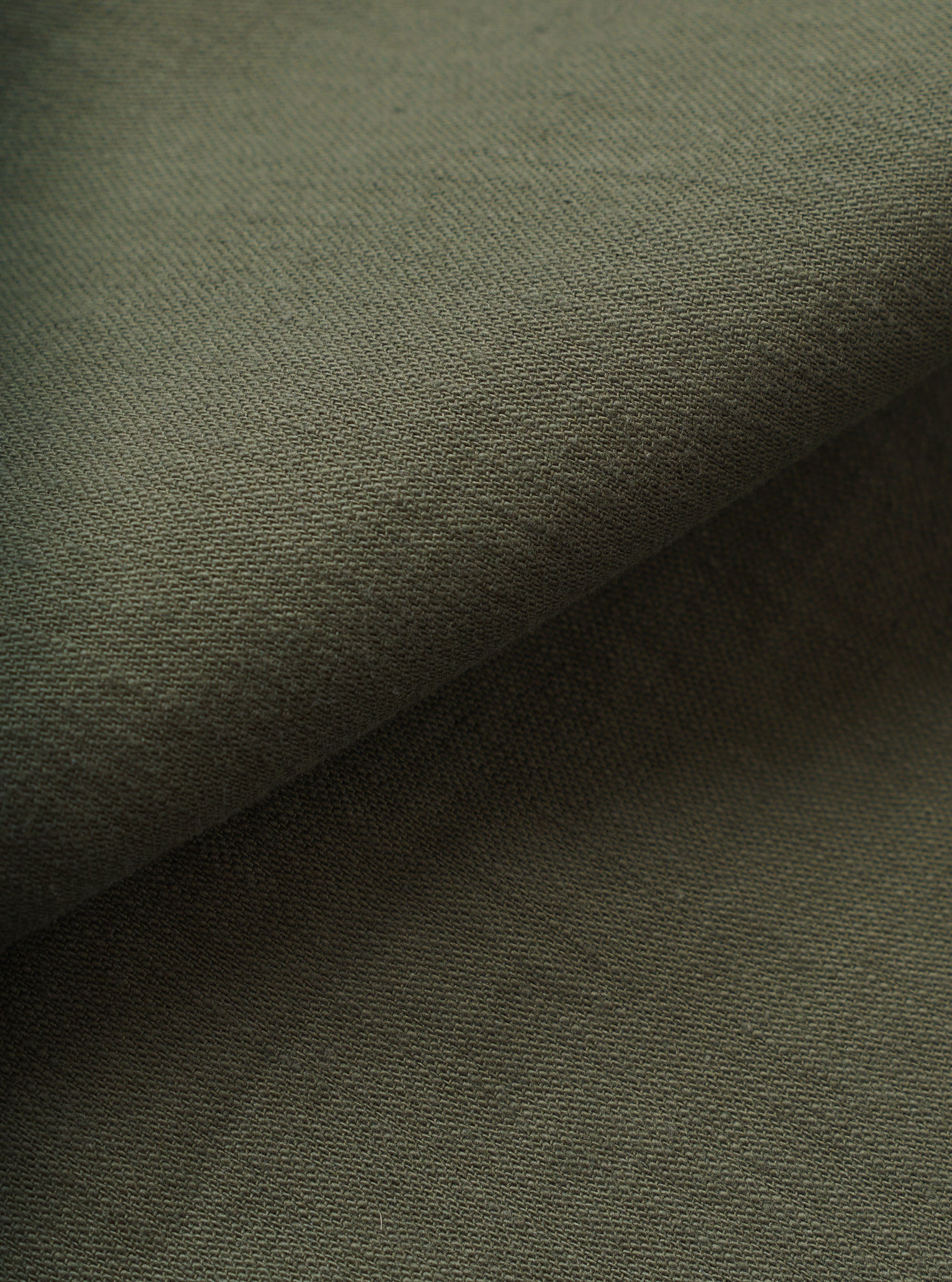 Olive Slub Sateen Fatigue Shirt