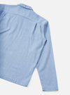 Sky Blue Monty Cotton Tencel Zip Shirt