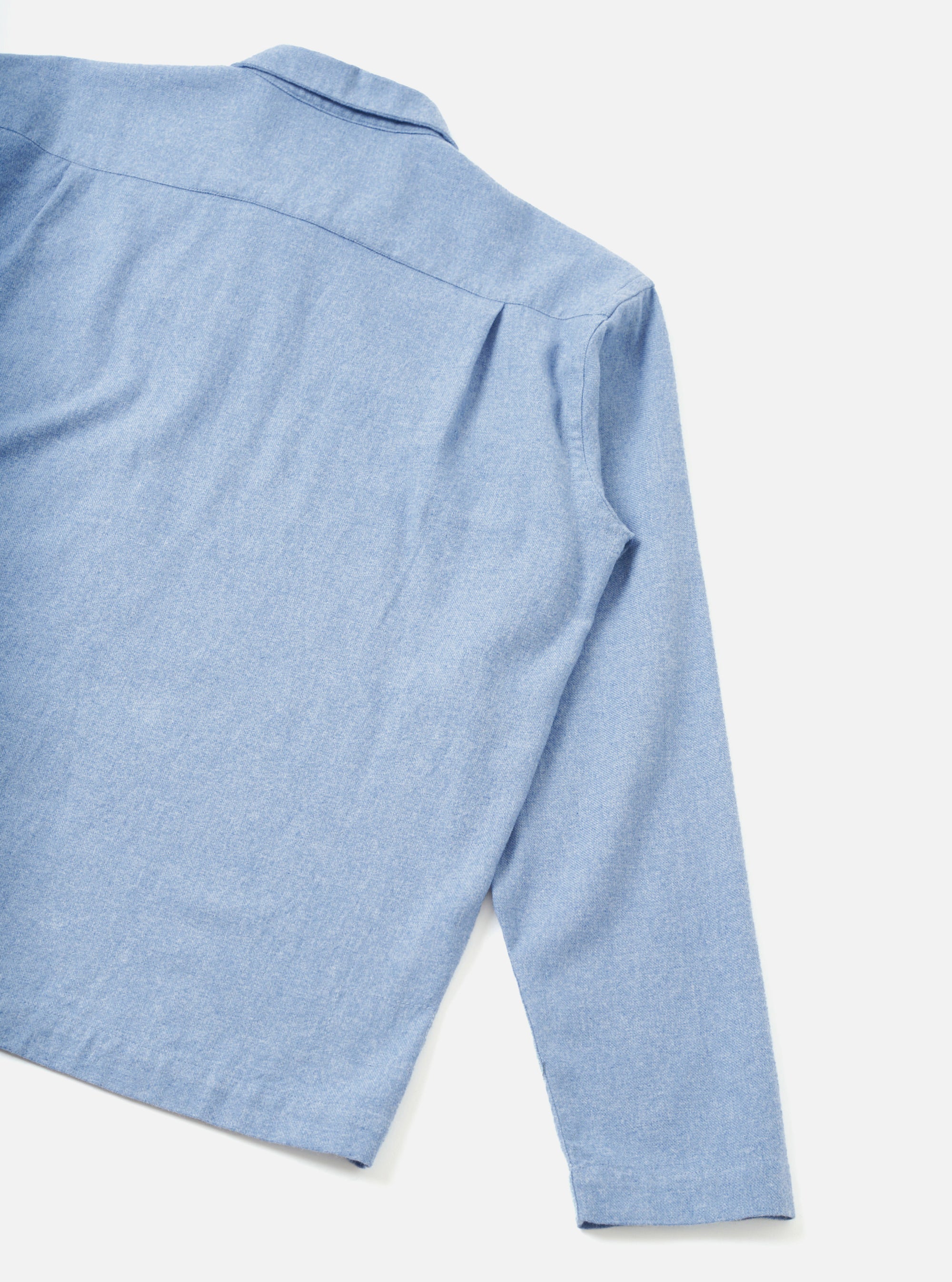 Sky Blue Monty Cotton Tencel Zip Shirt