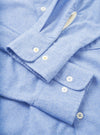 Blue Brushed Flannel Square Pocket Shirt