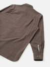Brown Brushed Flannel Square Pocket Shirt