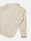 Ecru Brushed Flannel Square Pocket Shirt