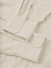 Ecru Brushed Flannel Square Pocket Shirt