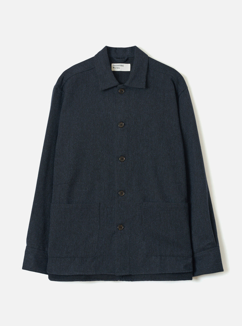 Navy Airline Flannel Travail Overshirt