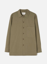 Olive Slub Shirting Fatigue Shirt