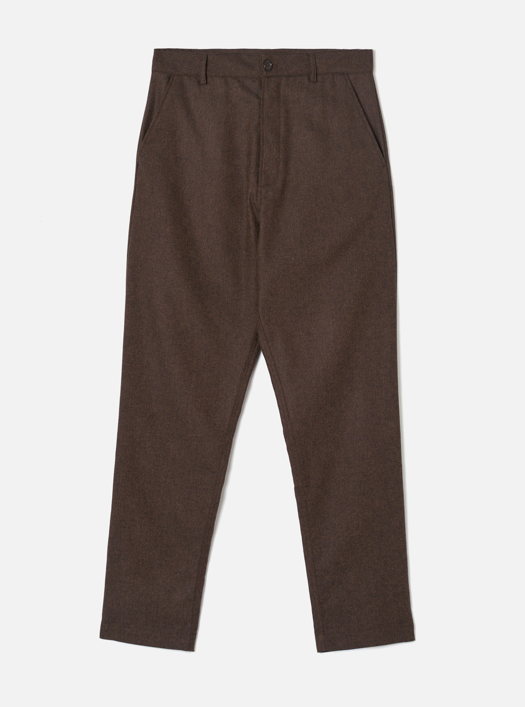 Brown Recycled Italian Tweed Military Chino