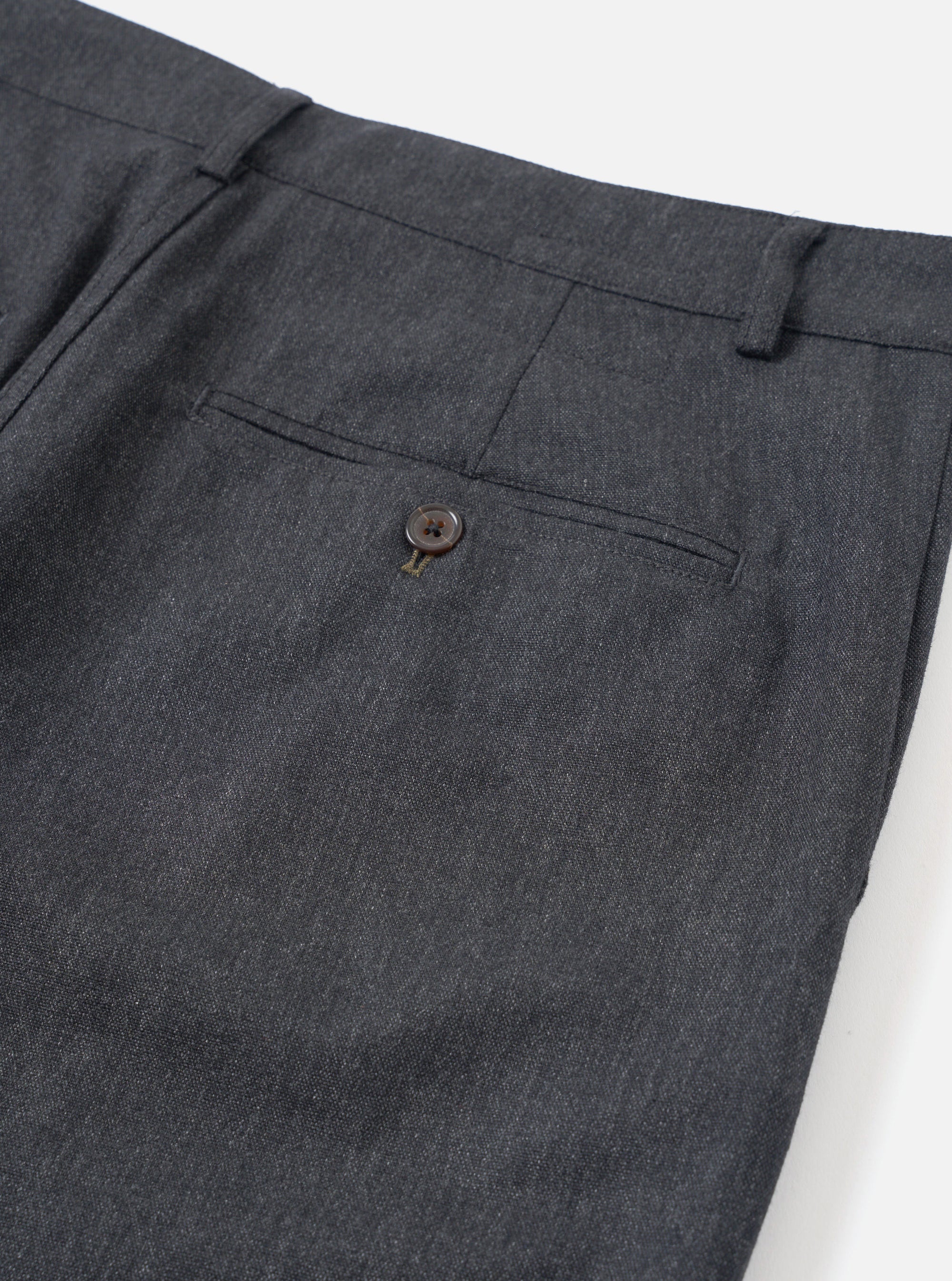 Charcoal Recycled Italian Tweed Military Chino