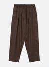 Brown Recycled Italian Tweed Pleated Track Pant