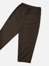 Brown Recycled Italian Tweed Pleated Track Pant