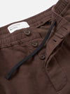 Brown Comfort Moleskin Pleated Track Pant