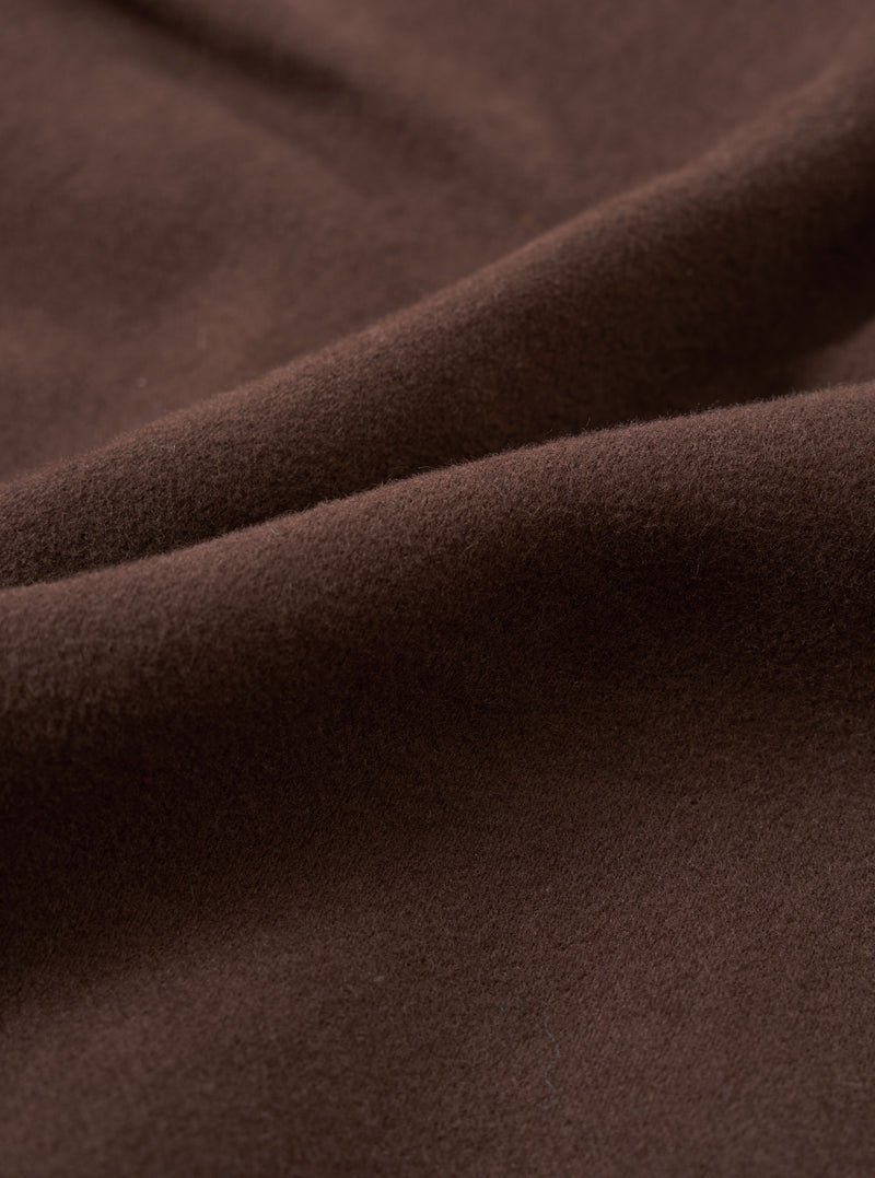 Brown Comfort Moleskin Pleated Track Pant