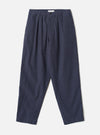 Navy Comfort Moleskin Pleated Track Pant