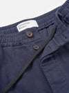 Navy Comfort Moleskin Pleated Track Pant