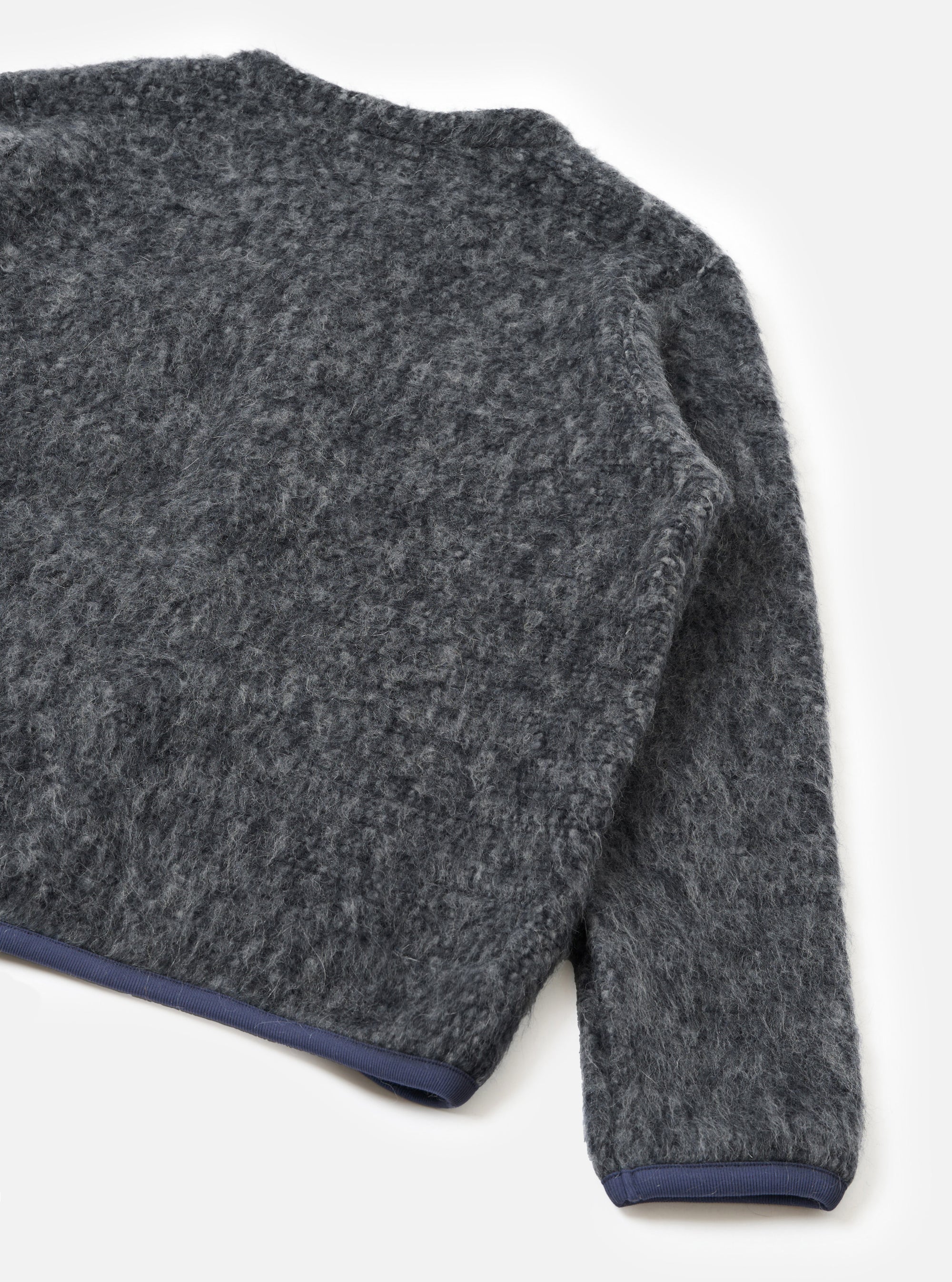 Navy/Pale Grey Losso Mohair Mix Cardigan