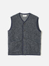 Navy/Pale Grey Losso Mohair Mix Lancaster Gilet