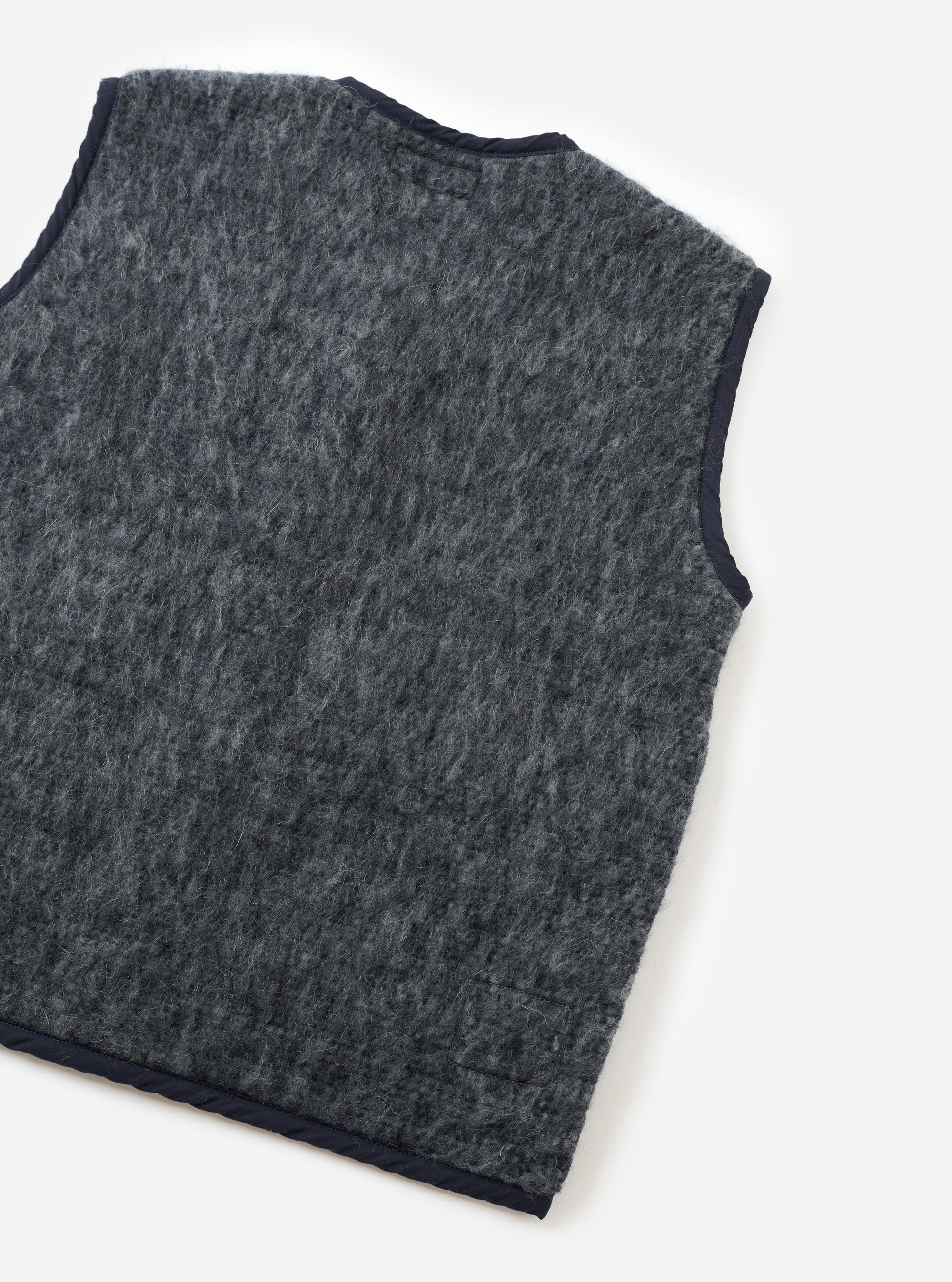 Navy/Pale Grey Losso Mohair Mix Lancaster Gilet