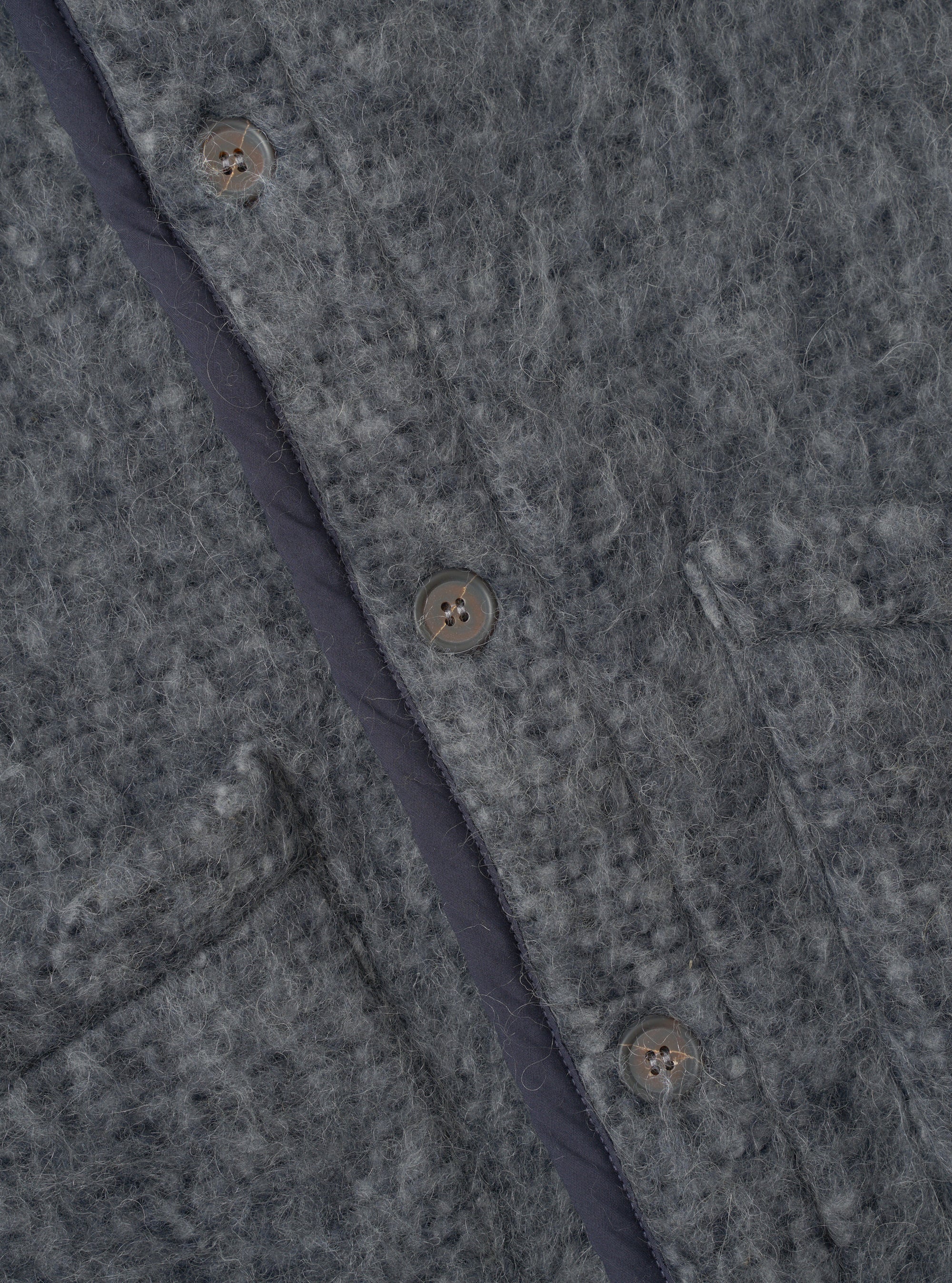 Navy/Pale Grey Losso Mohair Mix Lancaster Gilet