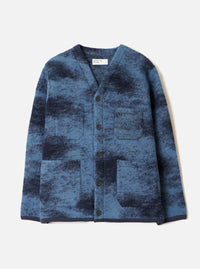 Blue Cloud Camo Knit Cardigan