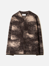 Brown Cloud Camo Knit Cardigan