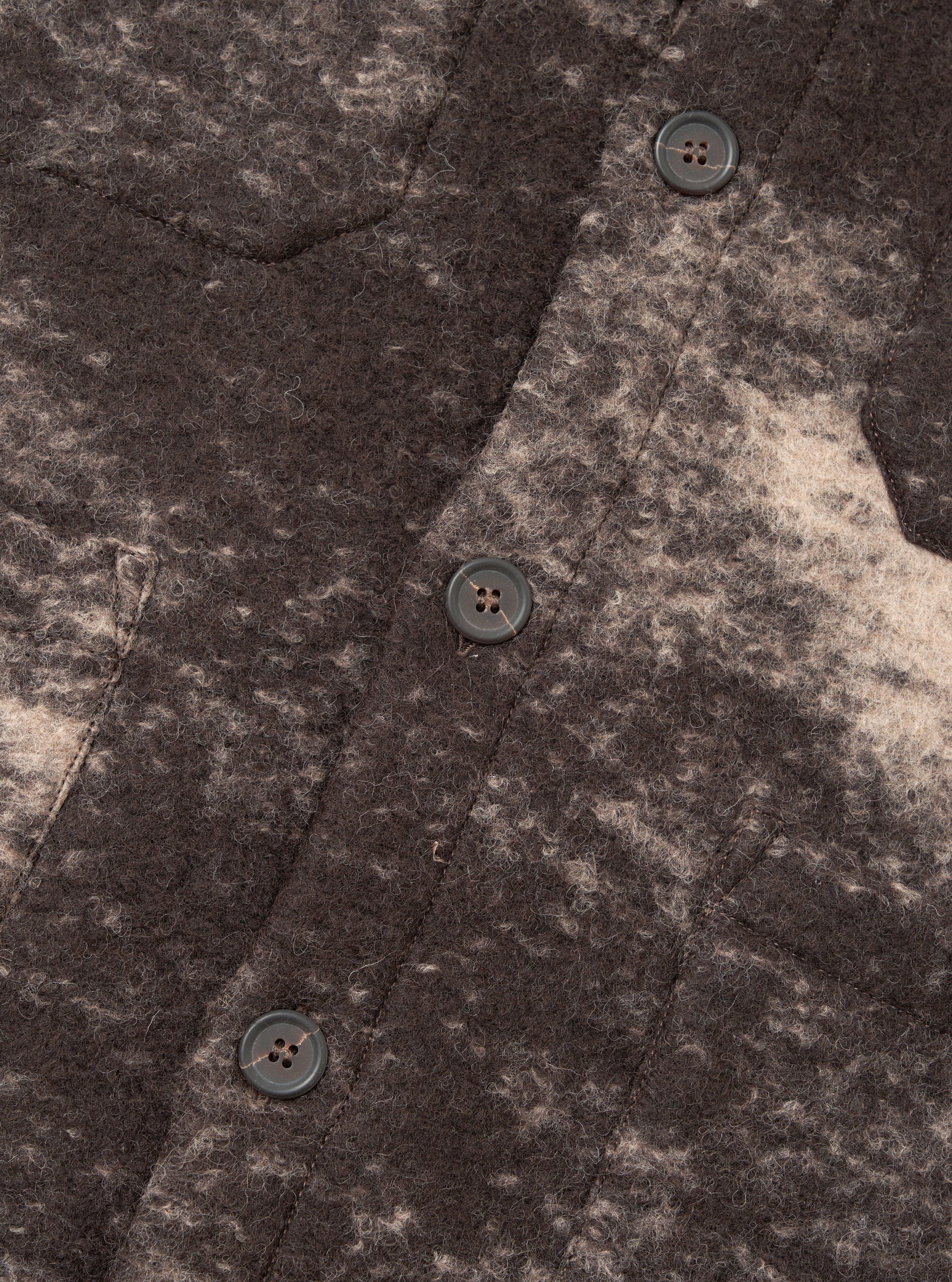 Brown Cloud Camo Knit Cardigan