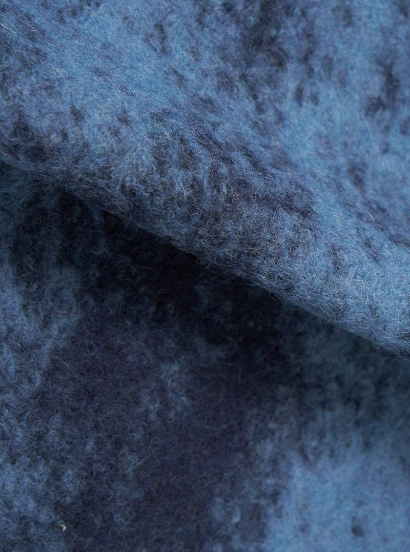 Blue Cloud Camo Knit Zip Gilet