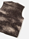Brown Cloud Camo Knit Zip Gilet