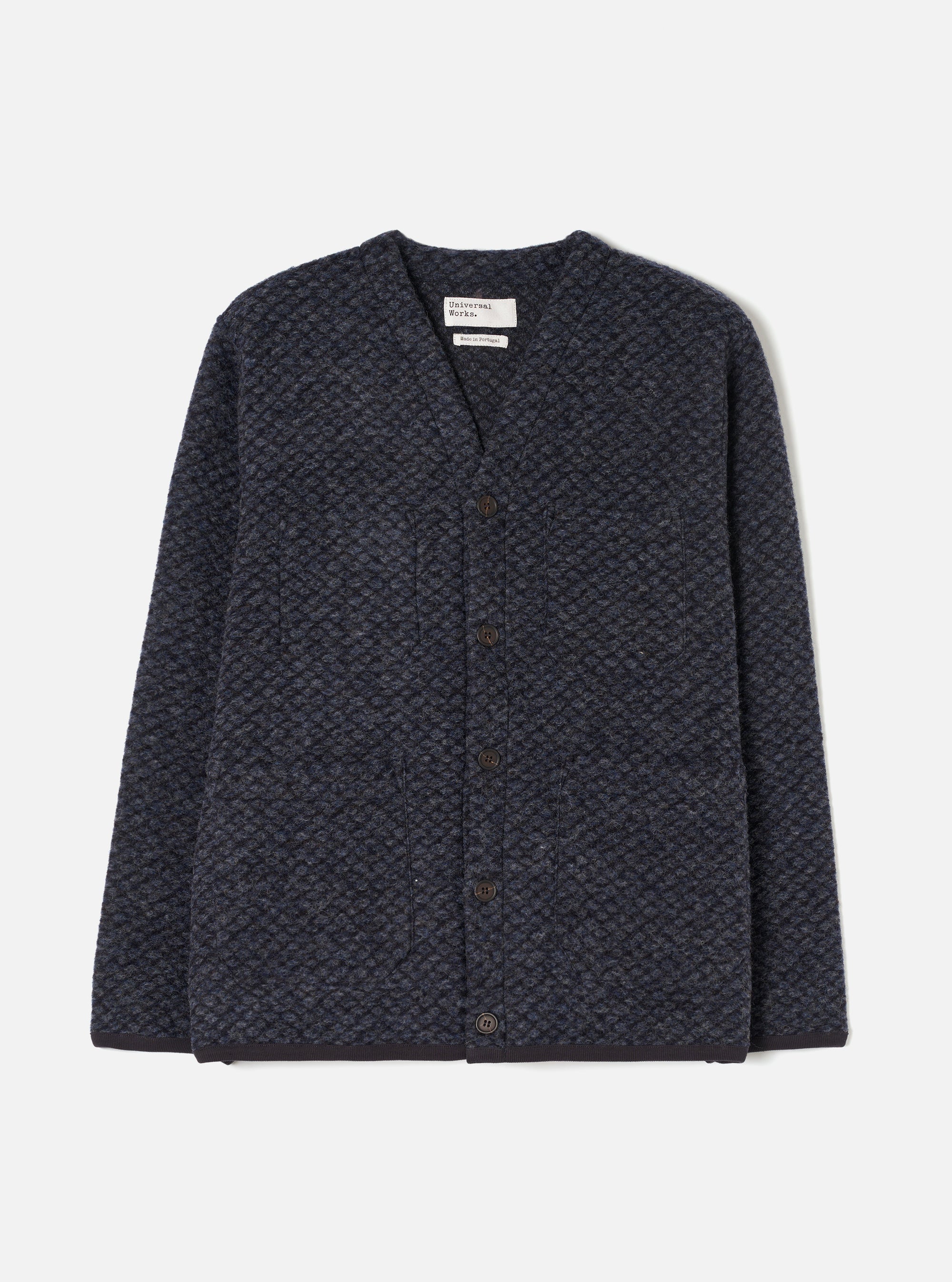 Charcoal Diamond Fleece Cardigan