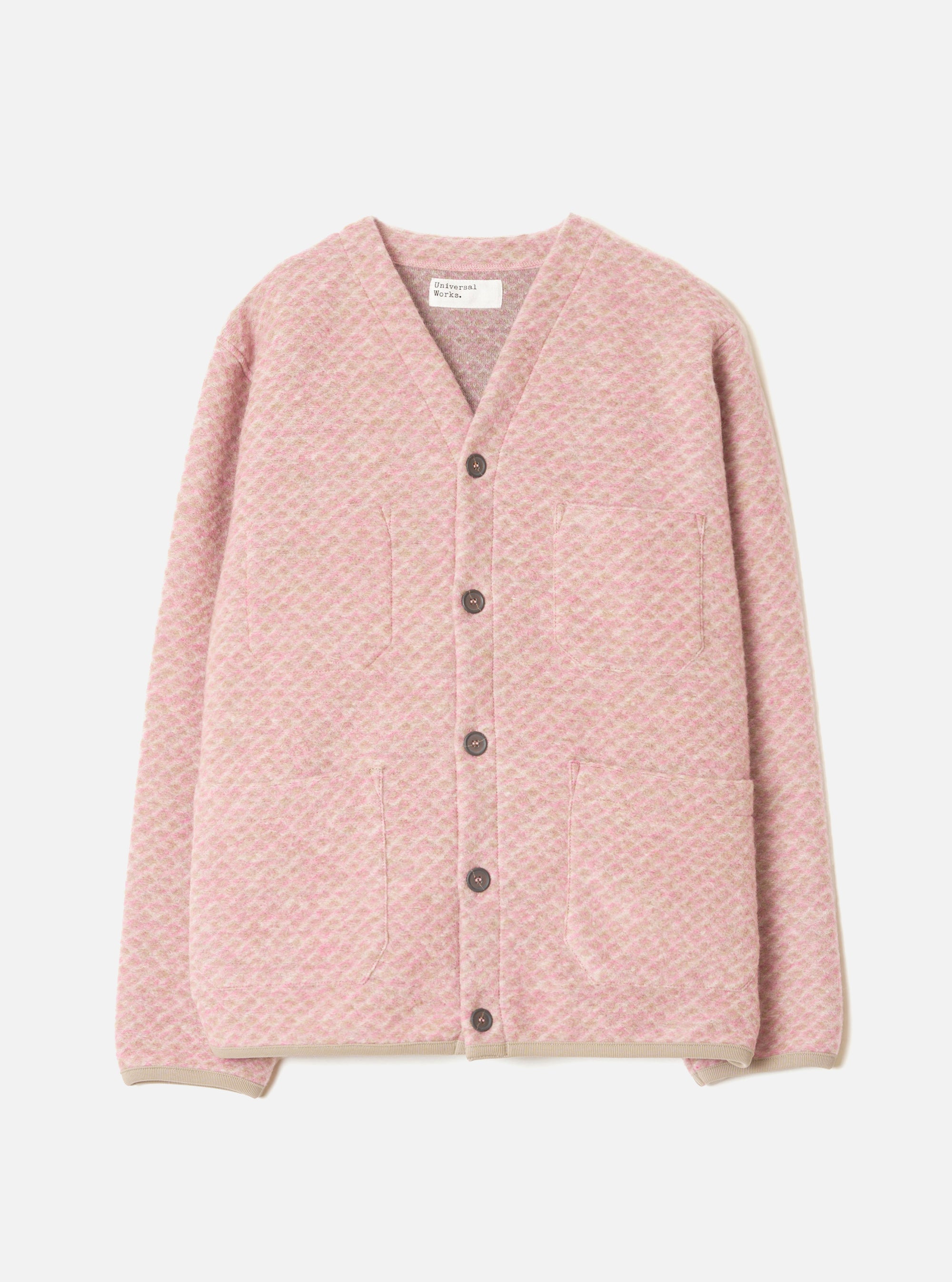 Pink Diamond Fleece Cardigan