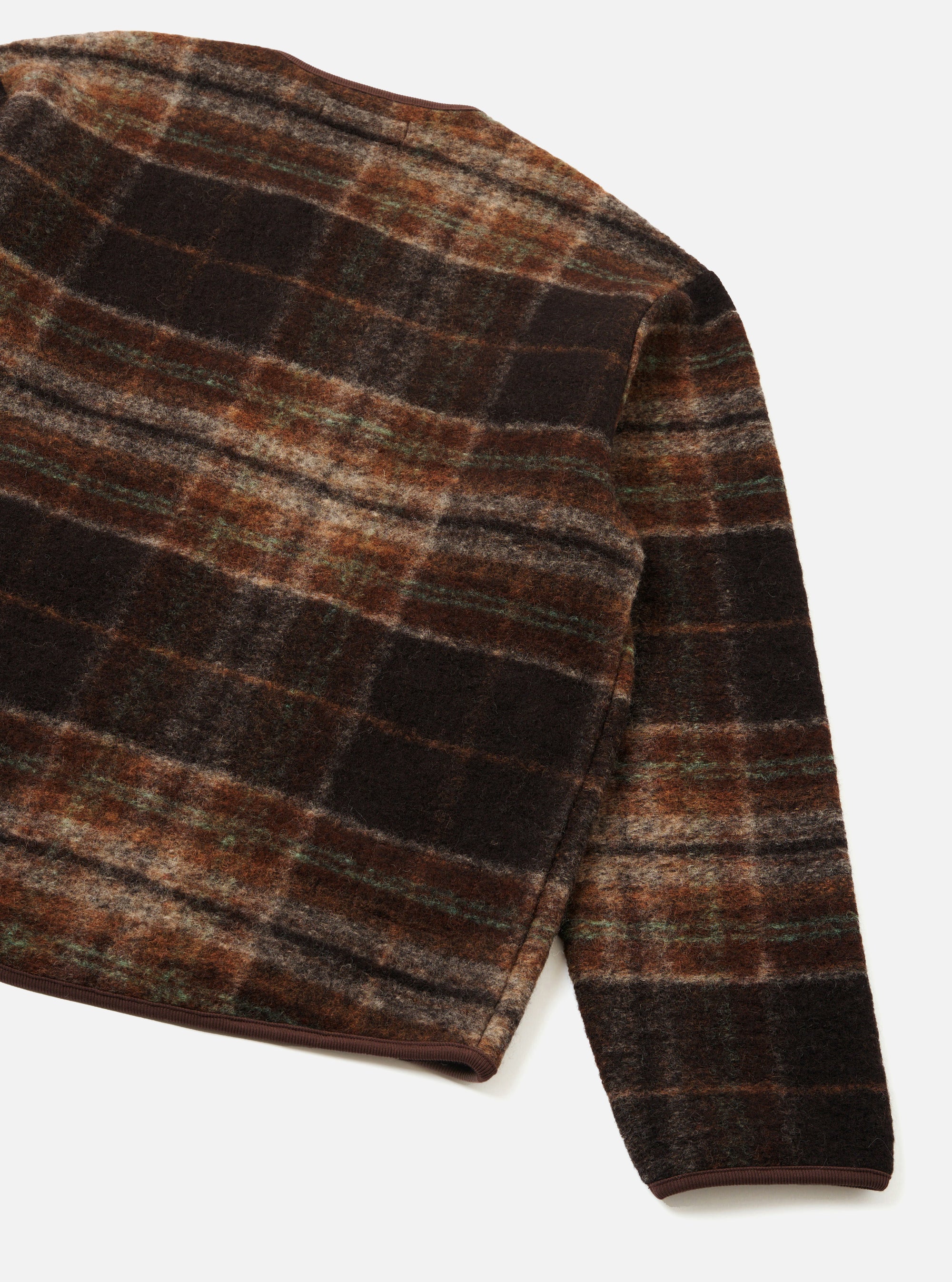 Brown Pino Wool Fleece Military Liner Jacket