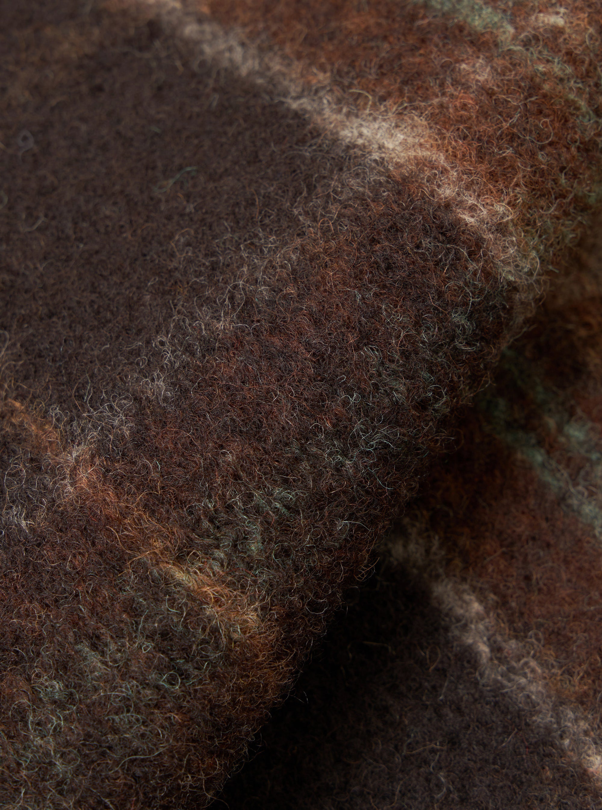 Brown Pino Wool Fleece Military Liner Jacket