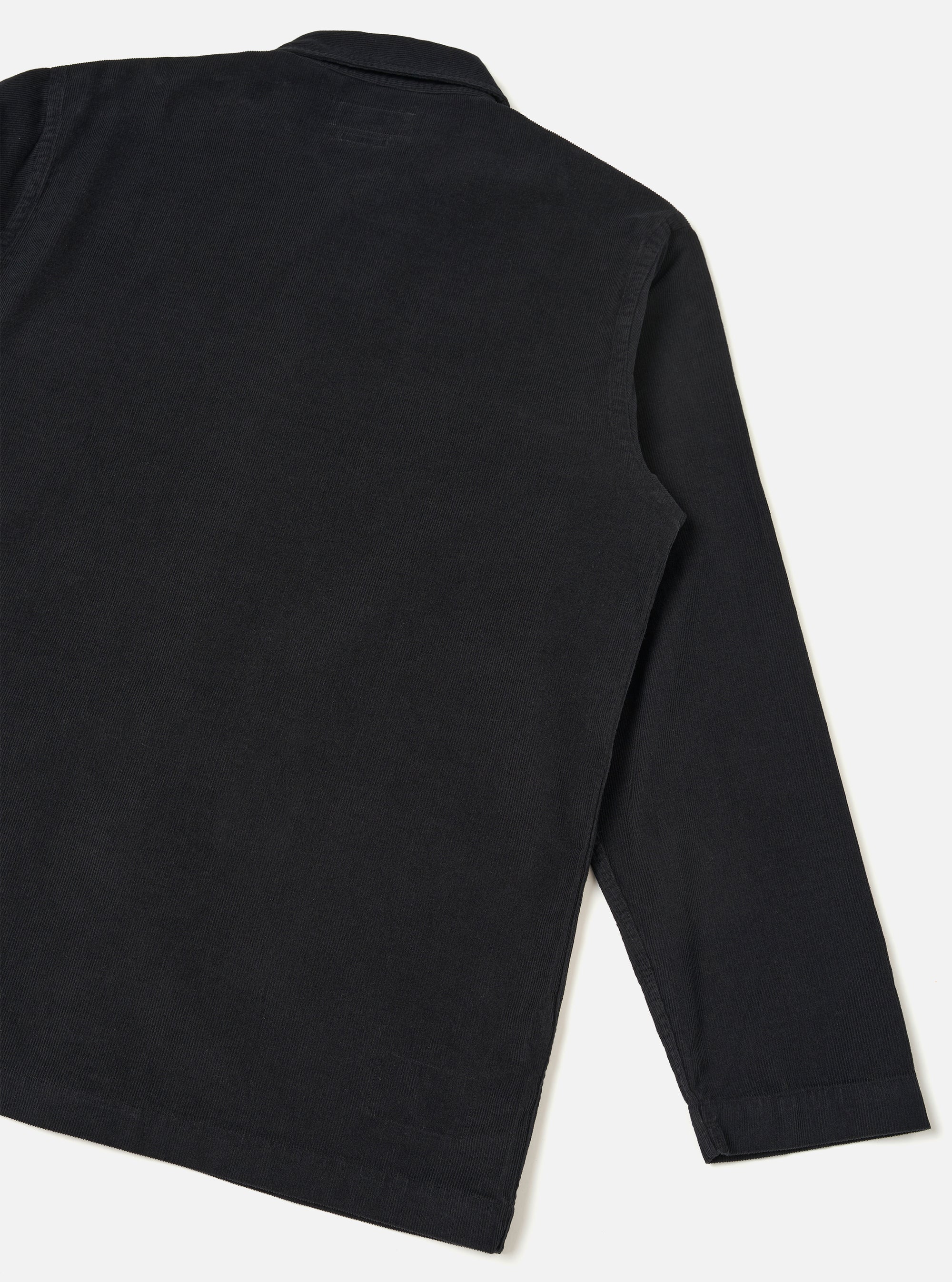 Black Fine Cord Bakers Overshirt
