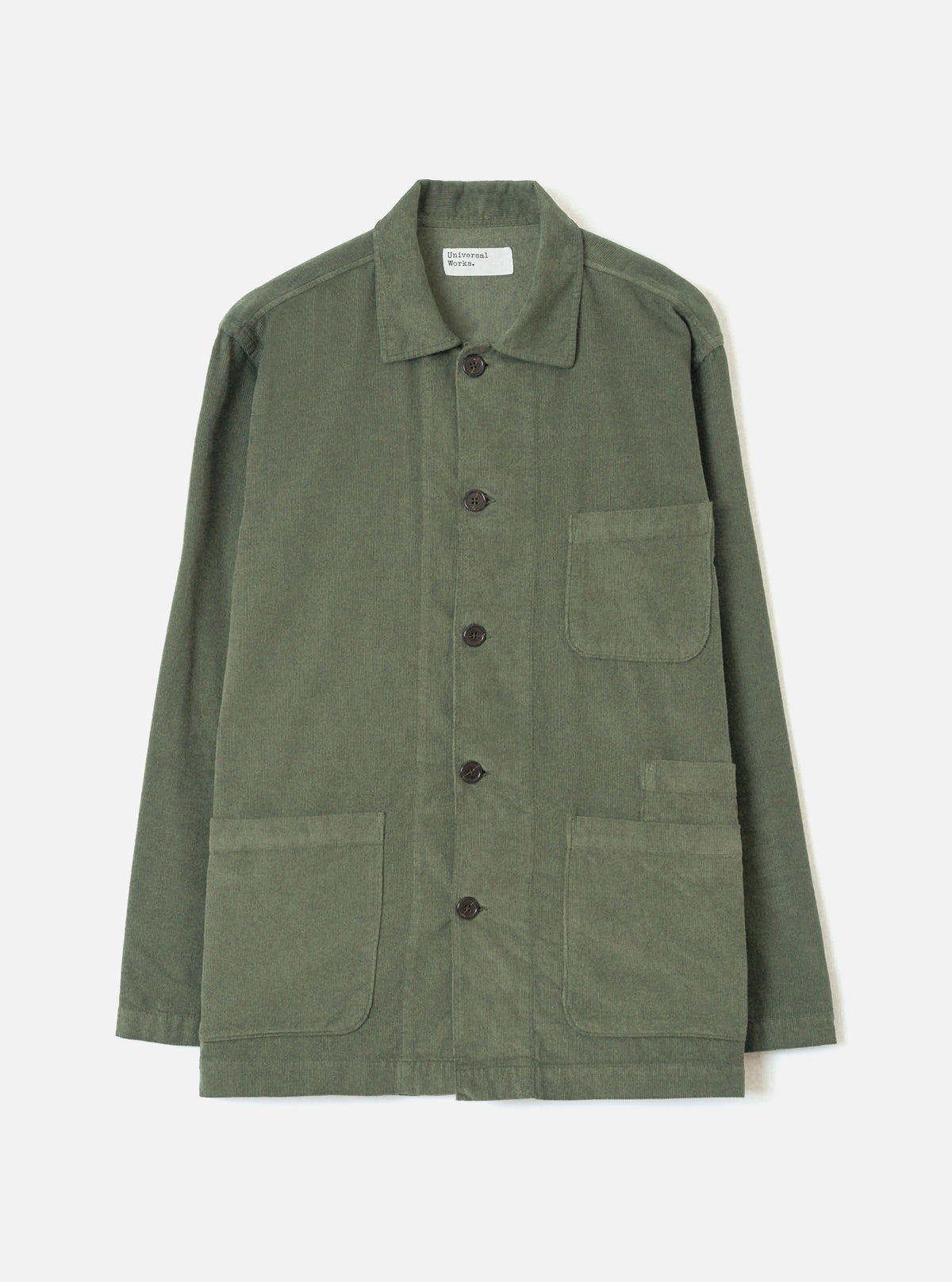 Olive Fine Cord Bakers Overshirt