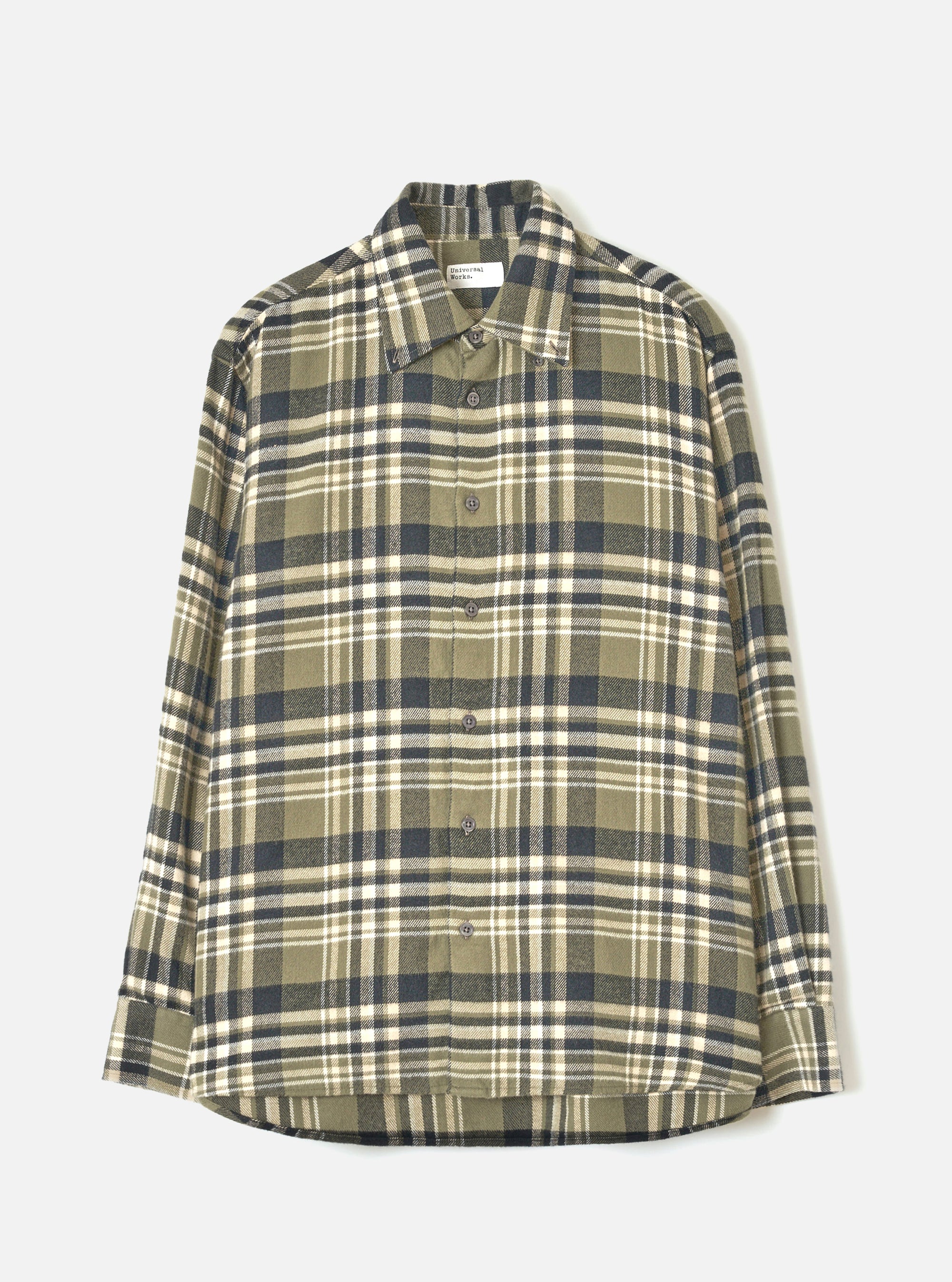 Olive Jazz Check Standard Shirt