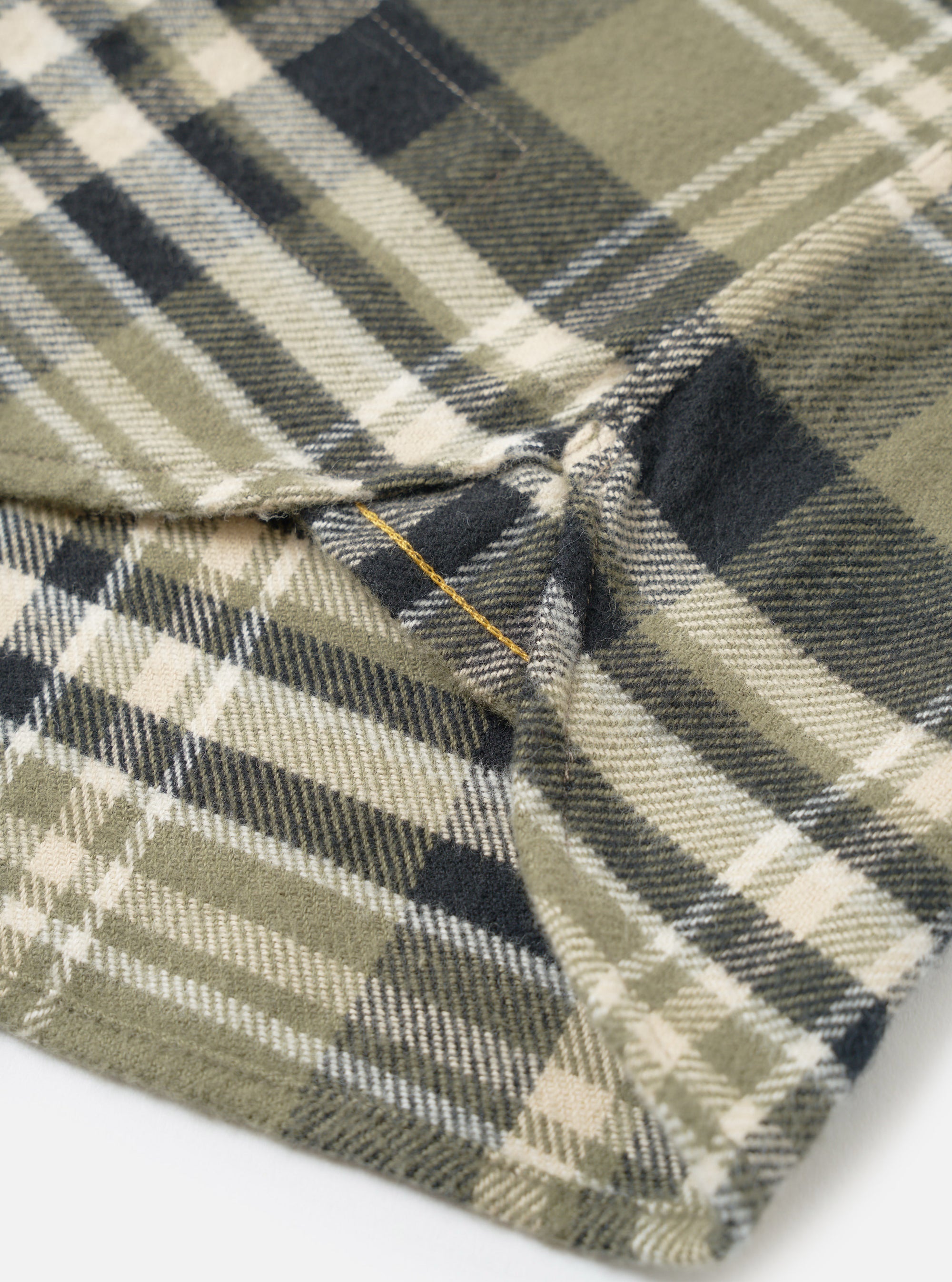Olive Jazz Check Standard Shirt