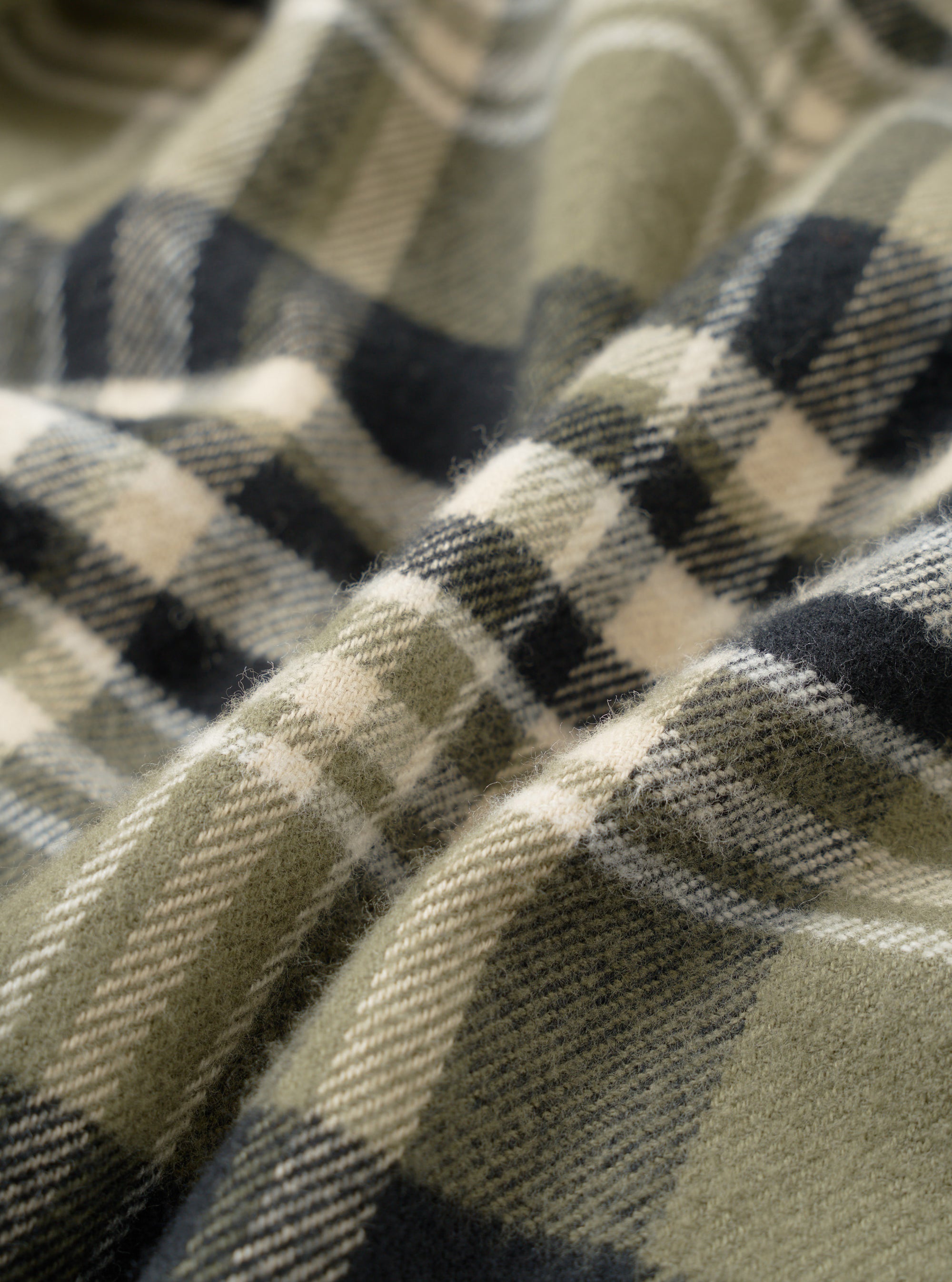 Olive Jazz Check Standard Shirt
