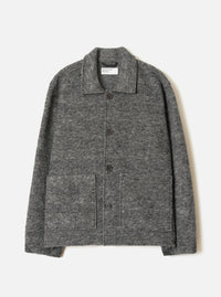 Grey Marl Wool Mix Knit Rams Jacket