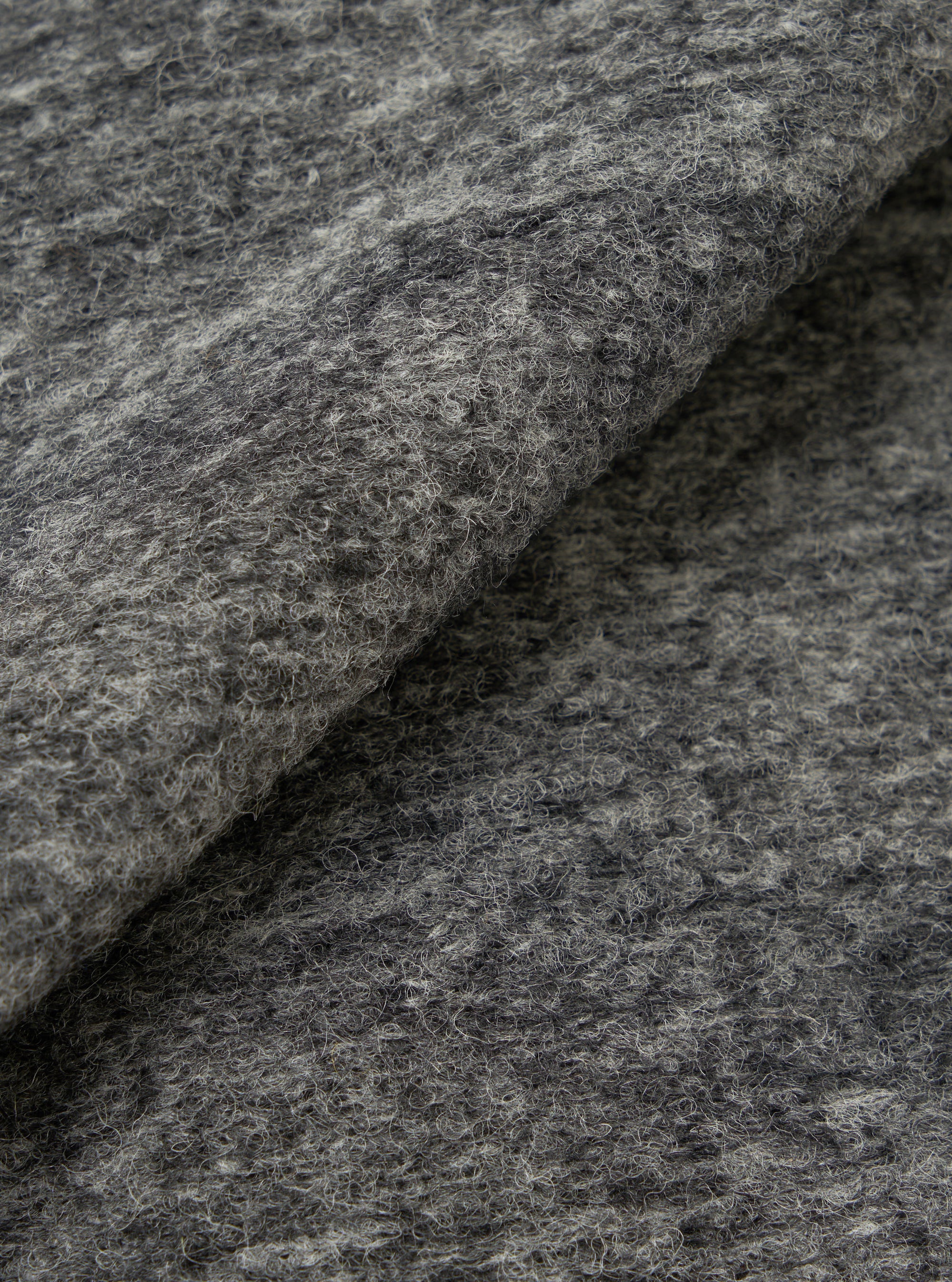 Grey Marl Wool Mix Knit Rams Jacket
